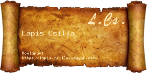 Lapis Csilla névjegykártya